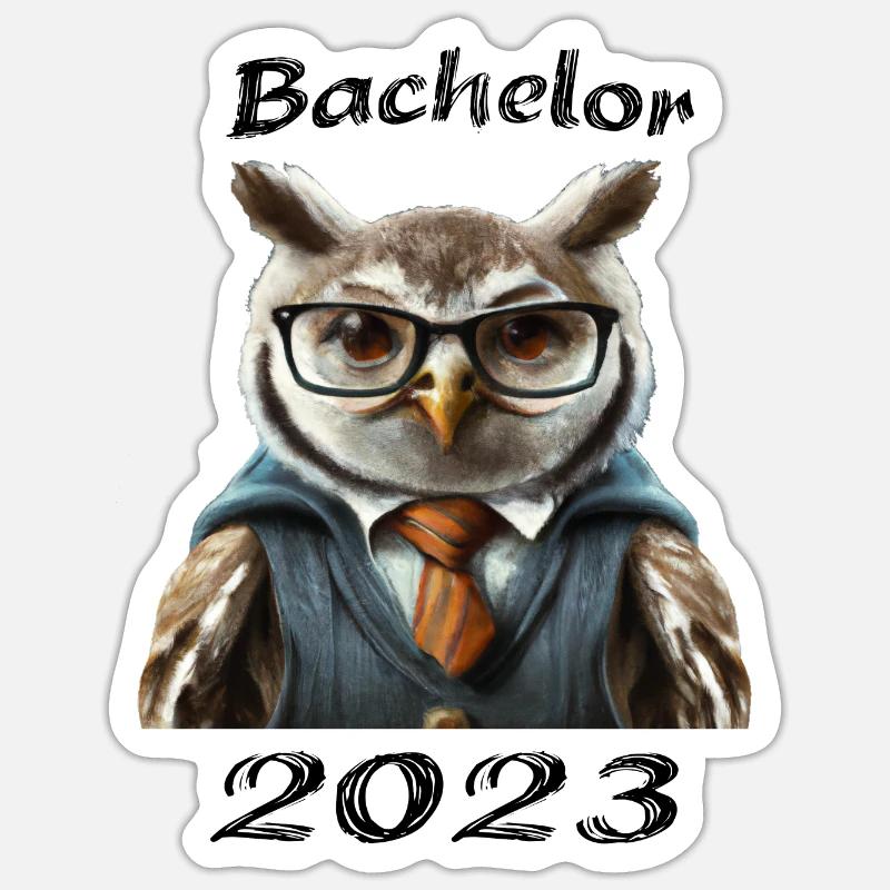 Bachelor 2023 Eule Sticker Größe S (10 x 10 cm)