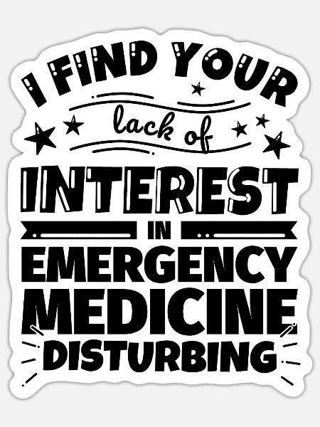Notfallmedizin lustiges Geschenk - Sticker Größe S (10 x 10 cm) - Mattweiß