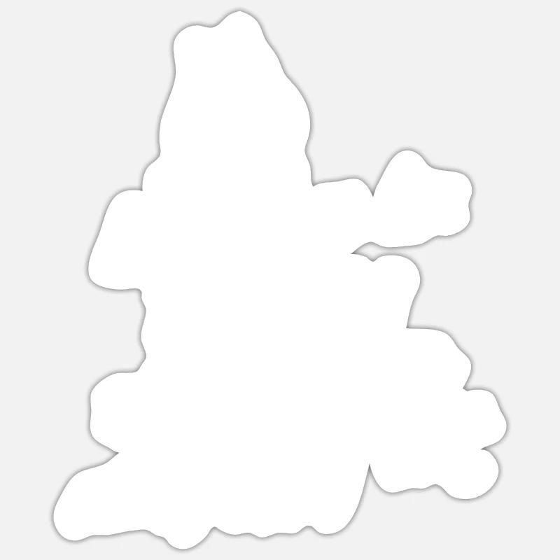 Glücklich sein heißt mit einer Katze zu kuscheln Sticker Größe S (10 x 10 cm)