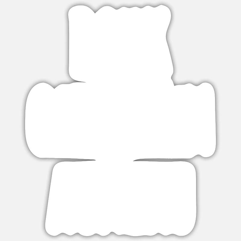 doux comme un agneau - Sticker taille S (10 x 10 cm) - blanc mat