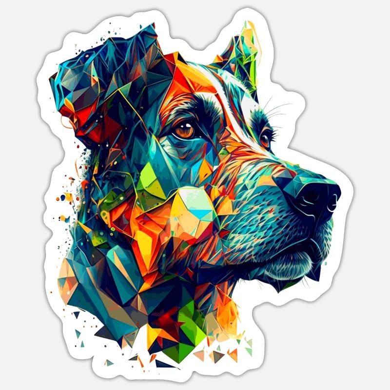 The Great Dane as colorful vector artwork Sticker size S (10 x 10 cm)