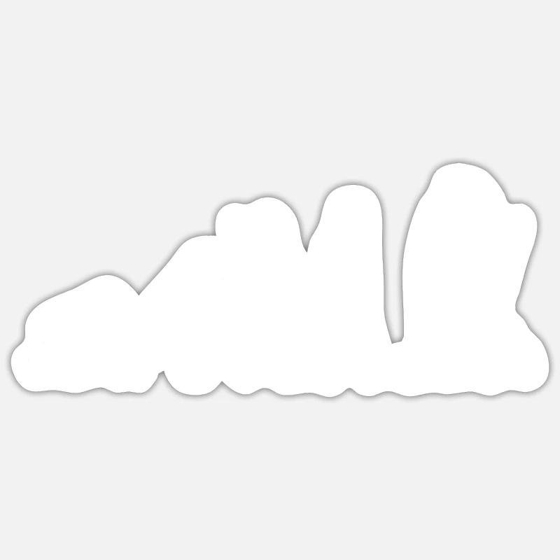 Evolution des Wanderns Sticker Größe S (10 x 10 cm)