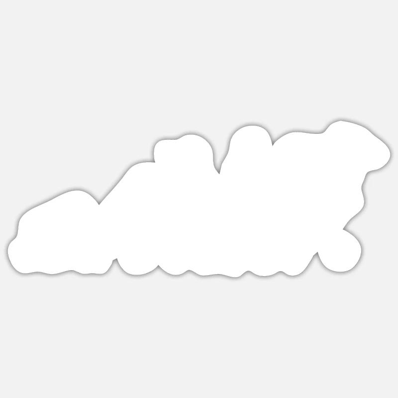 Evolution of football - Sticker size S (10 x 10 cm) - white matte