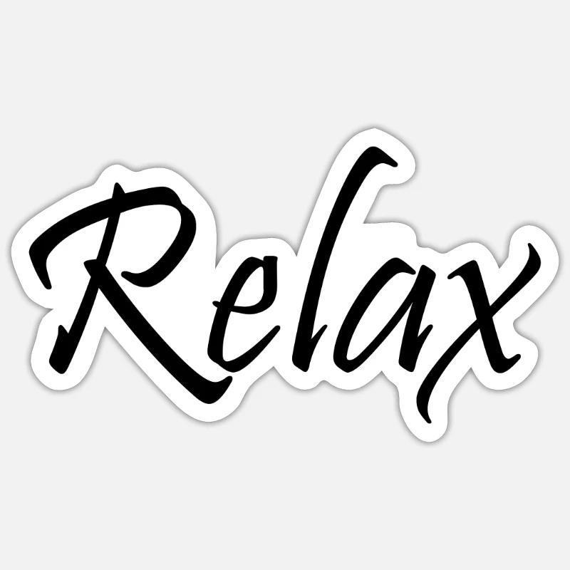 Relax - Sticker size S (10 x 10 cm) - white matte