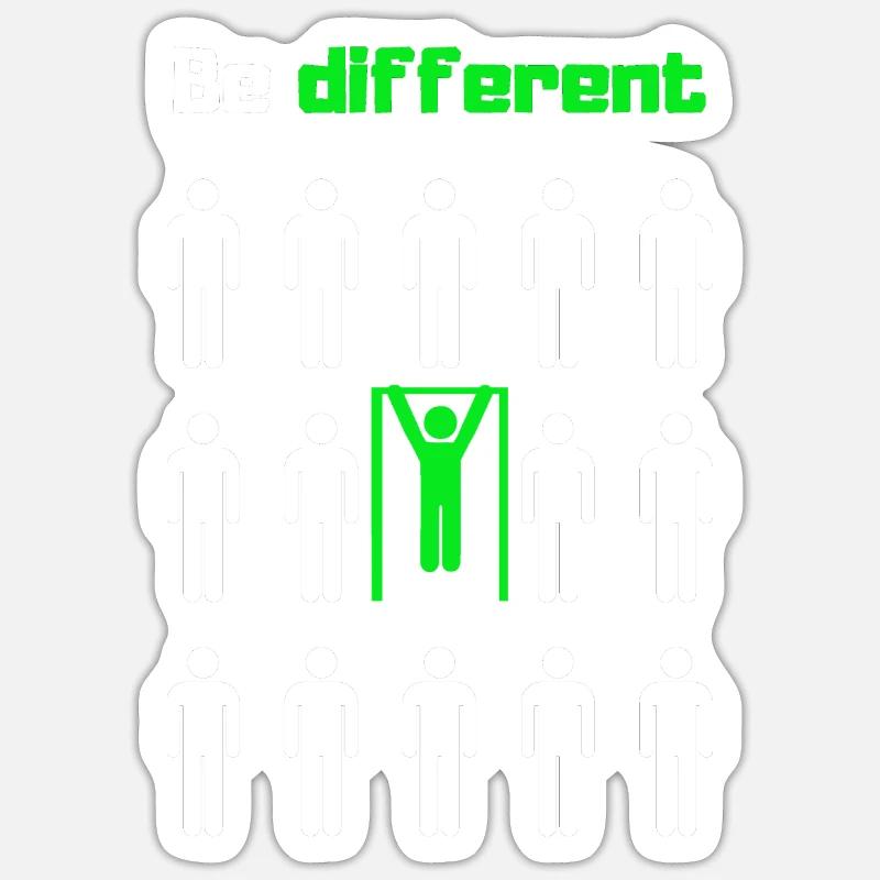 Anders sein, trainieren Sticker Größe S (10 x 10 cm)