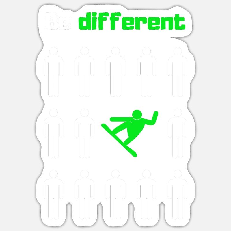 Be different, snowboard Sticker size S (10 x 10 cm)