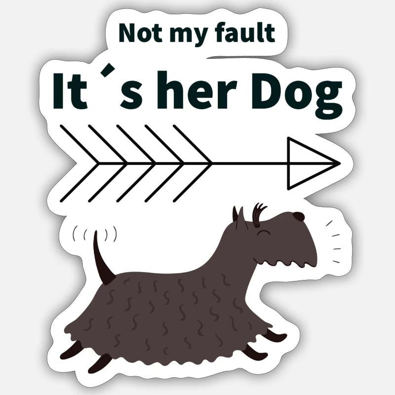 Hunde-Alibi - Sticker Größe S (10 x 10 cm) - Mattweiß