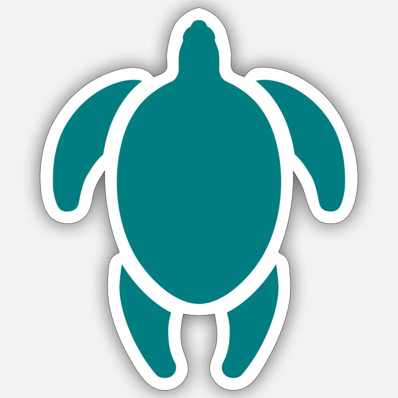 Turtle logo - Sticker size S (10 x 10 cm) - white matte