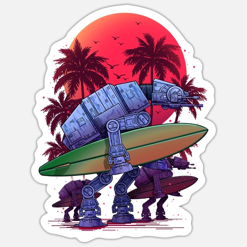 ATATS SOMMER - Sticker Größe S (10 x 10 cm) - Mattweiß