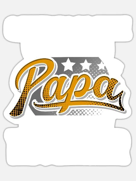 Tätowierer Papa Vater Vatertag Cooler Papa - Sticker Größe S (10 x 10 cm) - Mattweiß