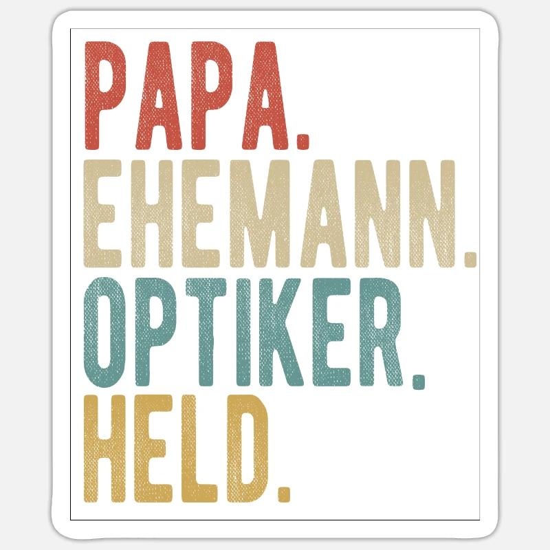 Optiker Papa Ehemann Held Sticker Größe S (10 x 10 cm)