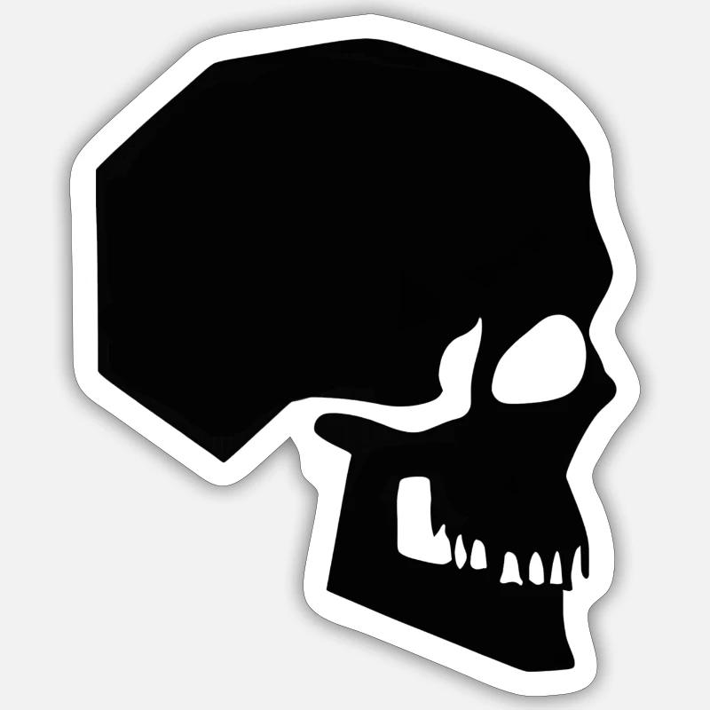 Symbol des Todes - Sticker Größe S (10 x 10 cm) - Mattweiß