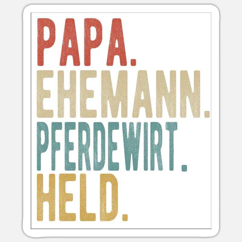 Pferdewirt Papa Ehemann Held Sticker Größe S (10 x 10 cm)