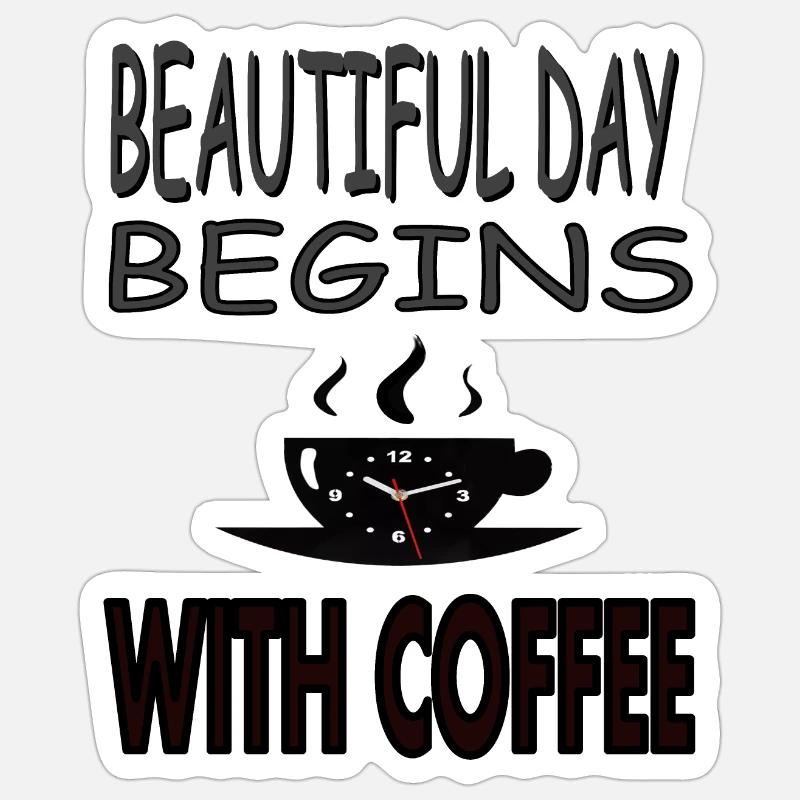 Kaffee trinken Kaffee-Trinker Koffein Geschenkidee Sticker Größe S (10 x 10 cm)