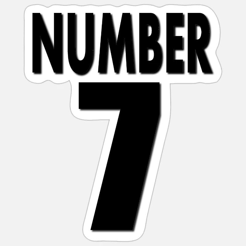 Nummer 7 Nummer sieben 7. Geburtstag Geschenkidee Sticker Größe S (10 x 10 cm)