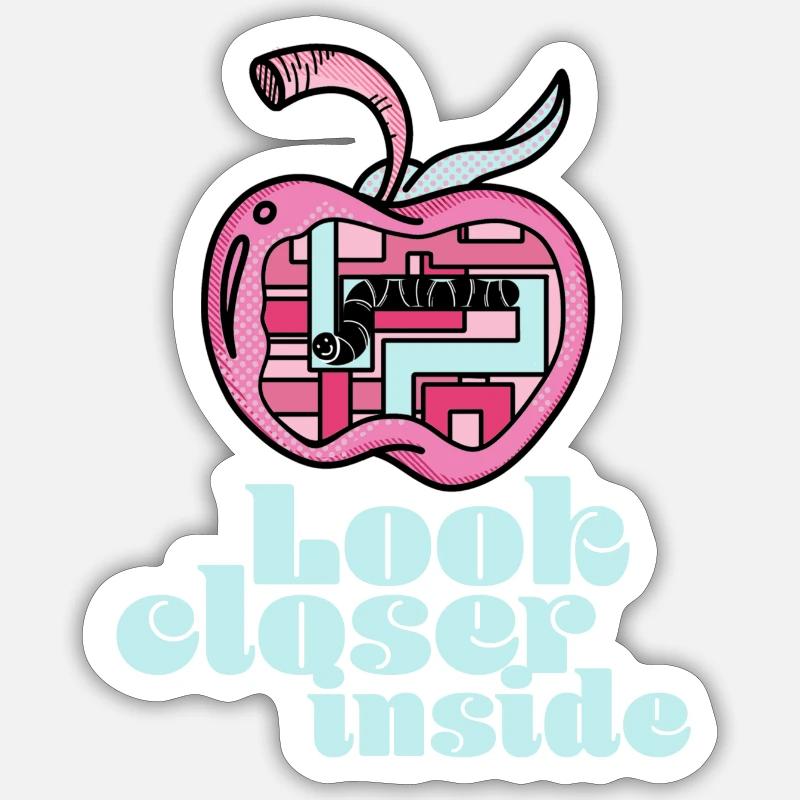 Look closer inside Sticker size S (10 x 10 cm)
