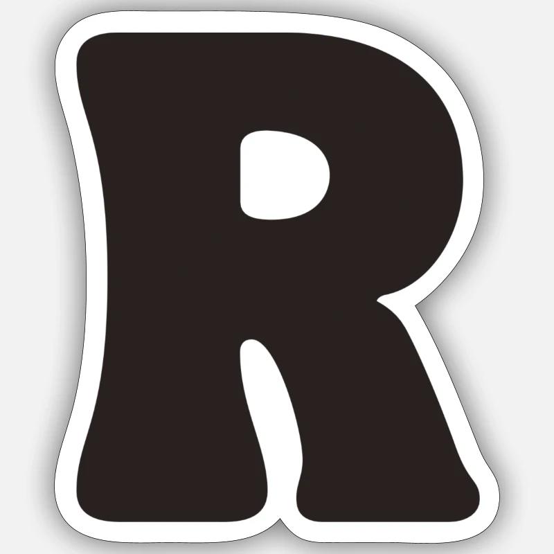 R - Sticker Größe S (10 x 10 cm) - Mattweiß