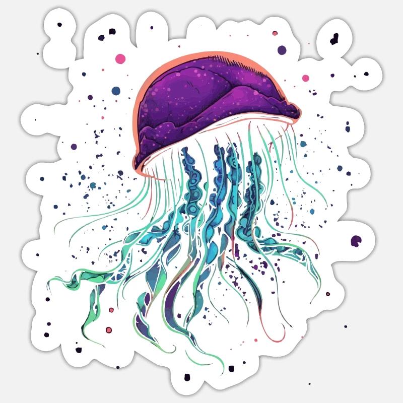 Jellyfish Sticker size S (10 x 10 cm)