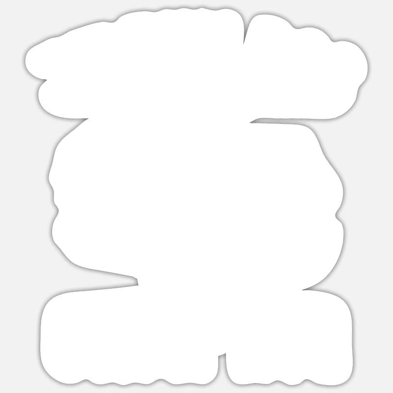 camper camping 2 - Sticker taille S (10 x 10 cm) - blanc mat