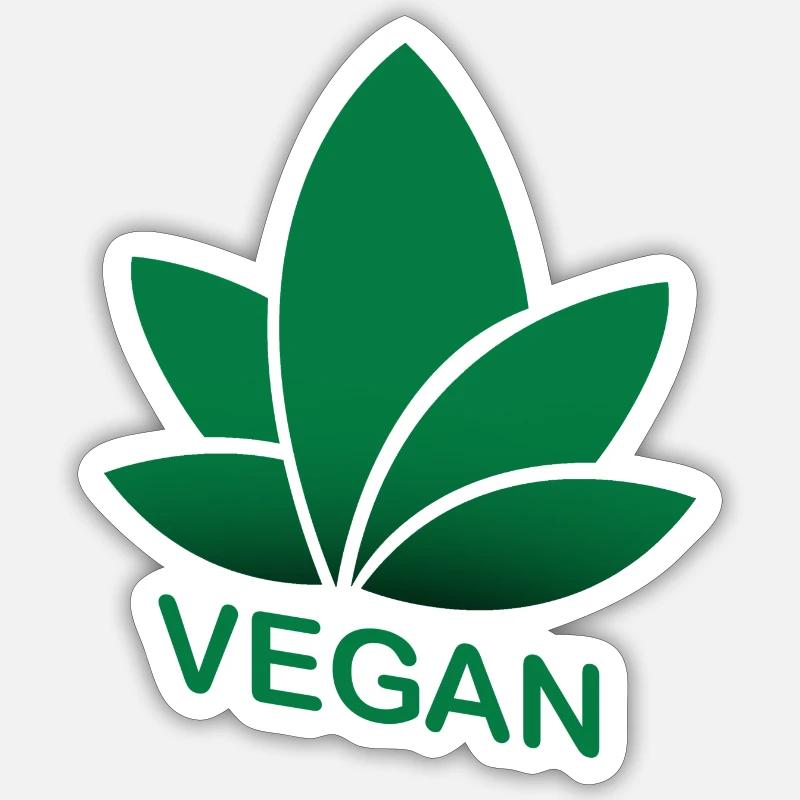 Vegan - Sticker Größe S (10 x 10 cm) - Mattweiß