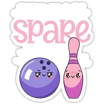 Bowling Game Lover Bowling Player - Funny This Is - Sticker Größe S (10 x 10 cm) - Mattweiß - Vorne