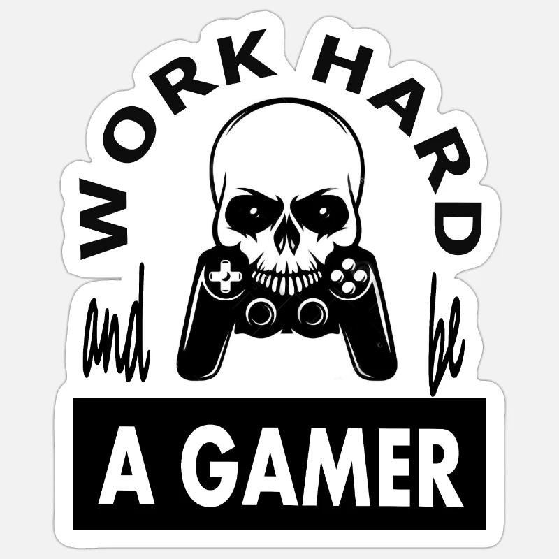 Gamer Game PC Game Computer Game Gift Sticker taille S (10 x 10 cm)
