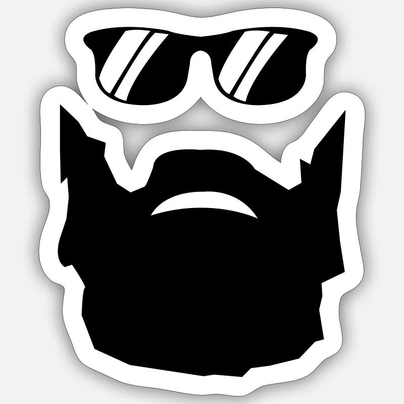 bart sonnenbrille Sticker Größe S (10 x 10 cm)