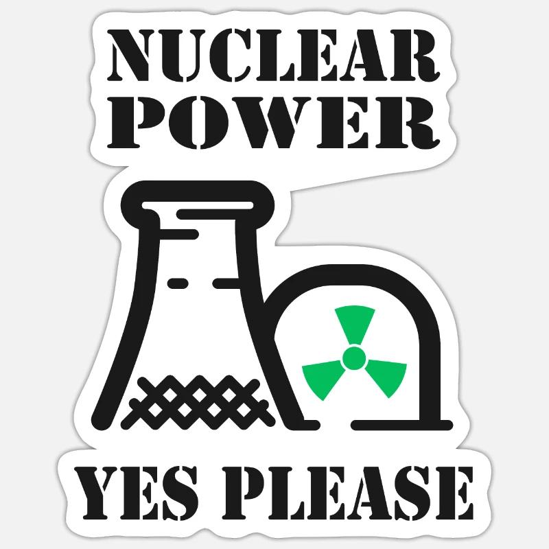Atomkraft, Ja bitte, Kernenergie - Sticker Größe S (10 x 10 cm) - Mattweiß