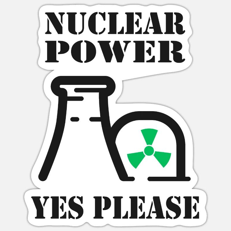 Atomkraft, Ja bitte, Kernenergie Sticker Größe S (10 x 10 cm)