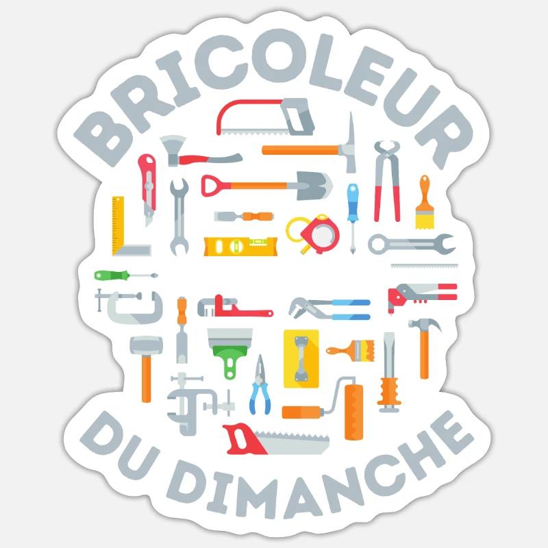 Bricoleur du dimanche Sticker taille S (10 x 10 cm)