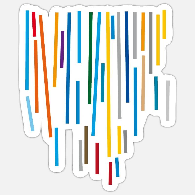 Pattern Colors Stripes Sticker size S (10 x 10 cm)