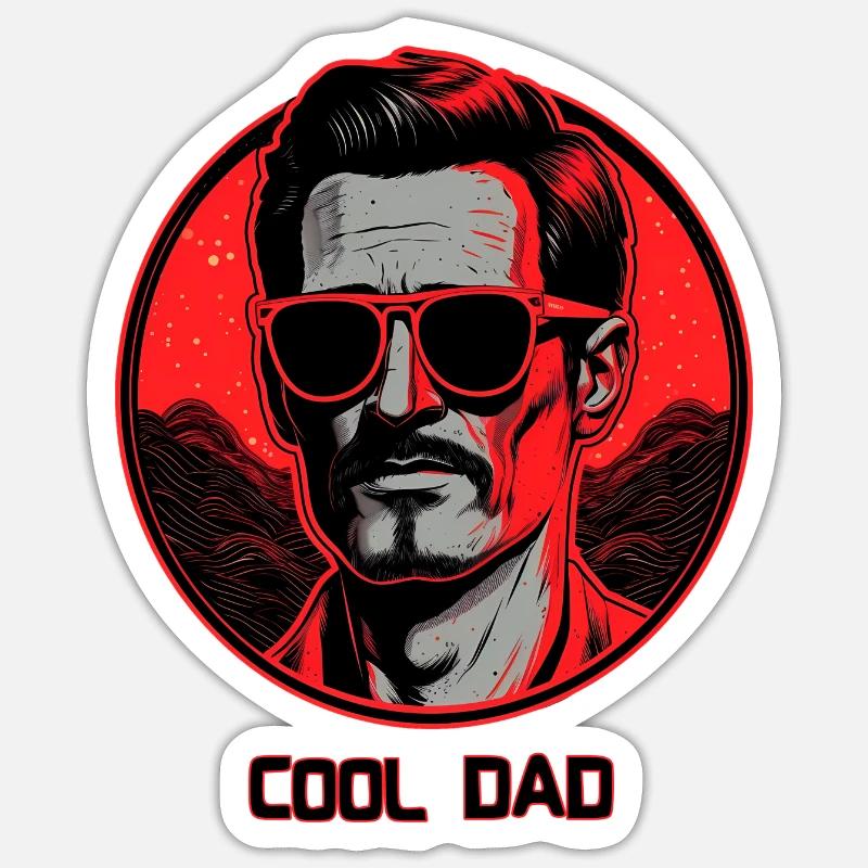 Cool Dad Sticker Größe S (10 x 10 cm)