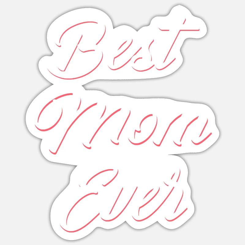 Muttertag Beste Mutter aller Zeiten Geschenke von Tochter Sohn Sticker Größe S (10 x 10 cm)