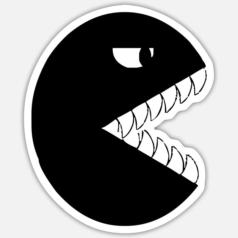 Monster Buchstabe C - Sticker Größe S (10 x 10 cm) - Mattweiß