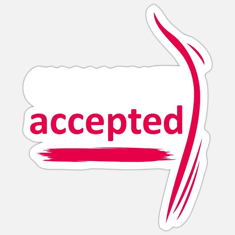 Défi accepté - Sticker taille S (10 x 10 cm) - blanc mat