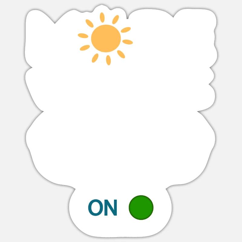 Mode vacances activé - Sticker taille S (10 x 10 cm) - blanc mat