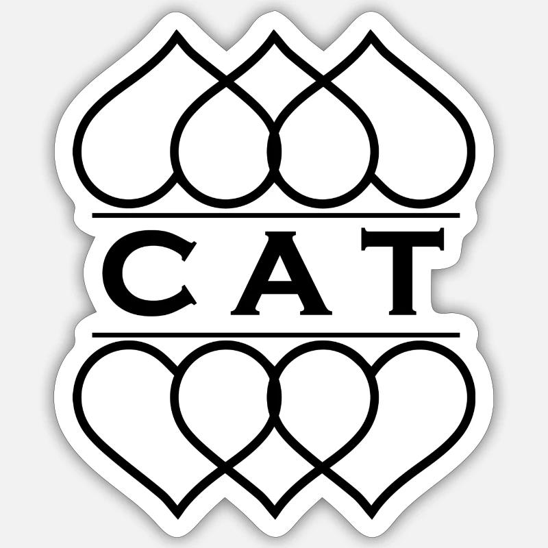 Hund Chien - Sticker taille S (10 x 10 cm) - blanc mat