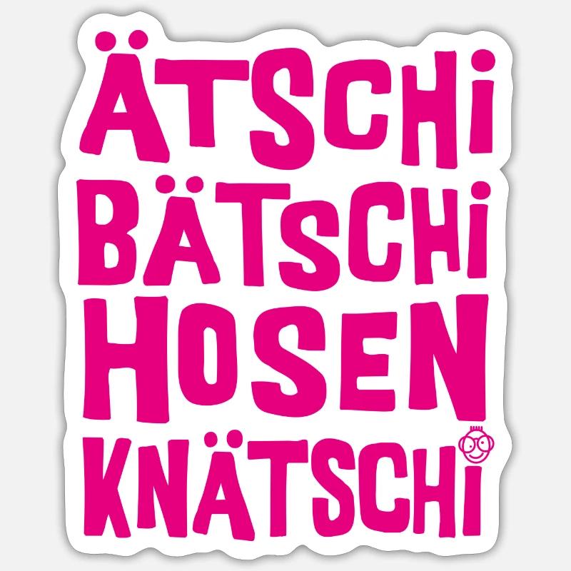 aetschi - Sticker Größe S (10 x 10 cm) - Mattweiß