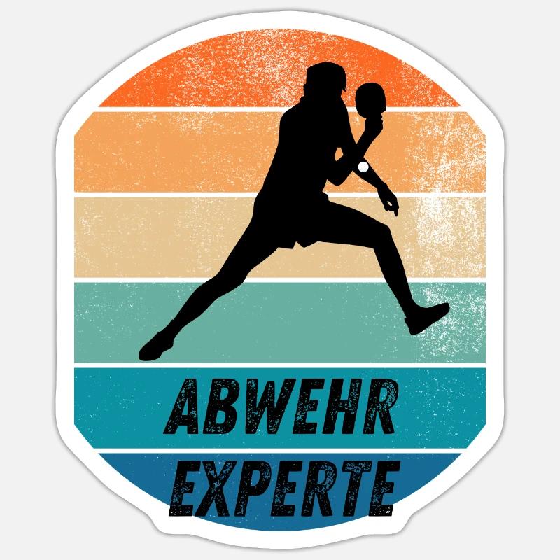 Abwehrexperte - Sticker Größe S (10 x 10 cm) - Mattweiß