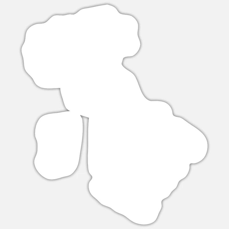 ITALY Abstract Map - Sticker Größe S (10 x 10 cm) - Mattweiß