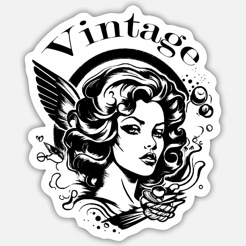 Millésime - Sticker taille S (10 x 10 cm) - blanc mat