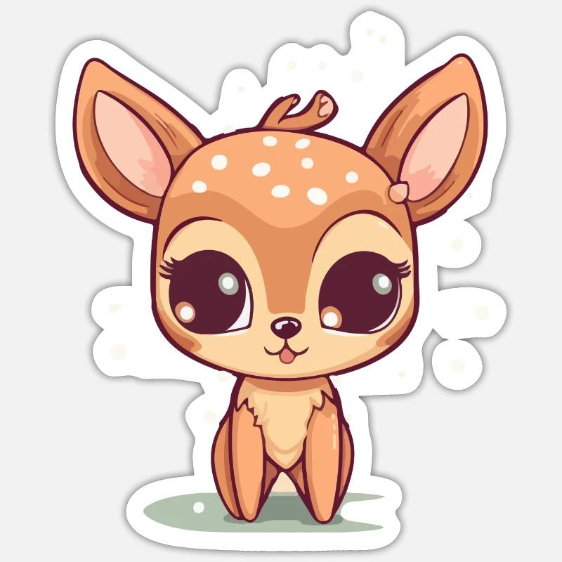 Zool la biche - Sticker taille S (10 x 10 cm) - blanc mat
