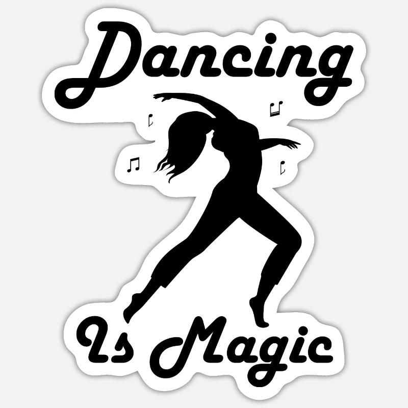 Dancing Dance Music - Sticker size S (10 x 10 cm) - white matte