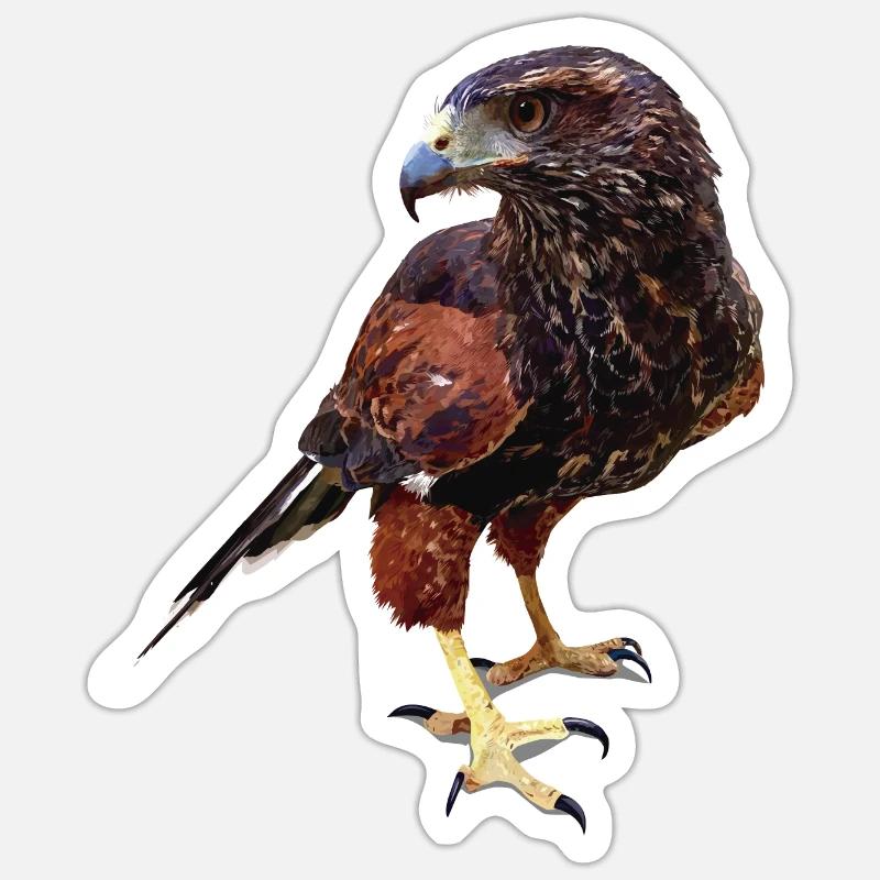 The red-and-black eagle - Sticker size S (10 x 10 cm) - white matte