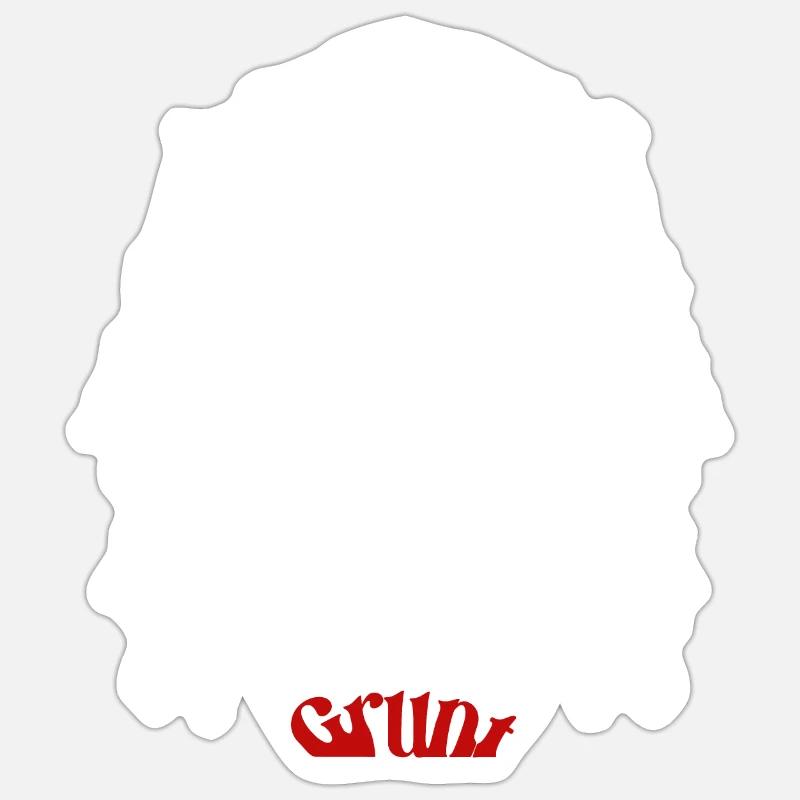Grogner - Sticker taille S (10 x 10 cm) - blanc mat