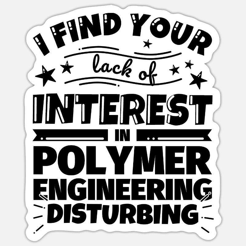Polymer Technology Funny Gift - Sticker size S (10 x 10 cm) - white matte