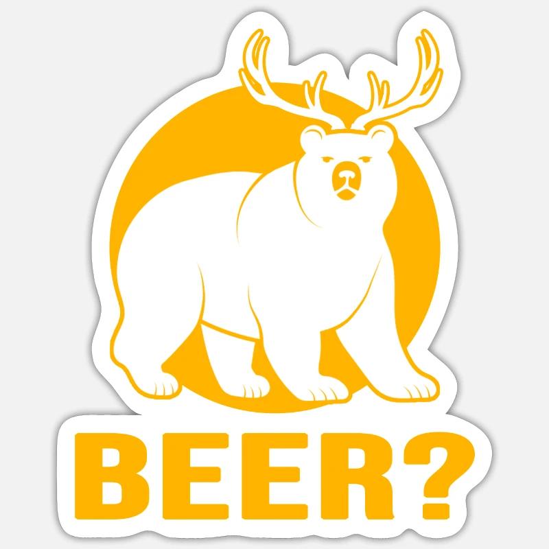 Bier Biergarten Trinkspruch "natural beer" Sticker Größe S (10 x 10 cm)