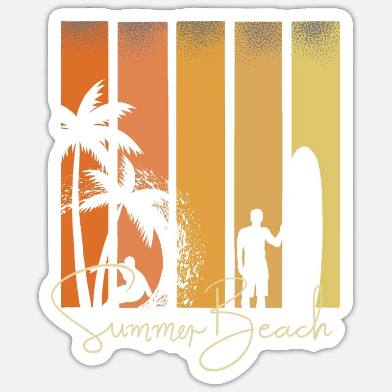 Sommerstrand Sticker Größe S (10 x 10 cm)