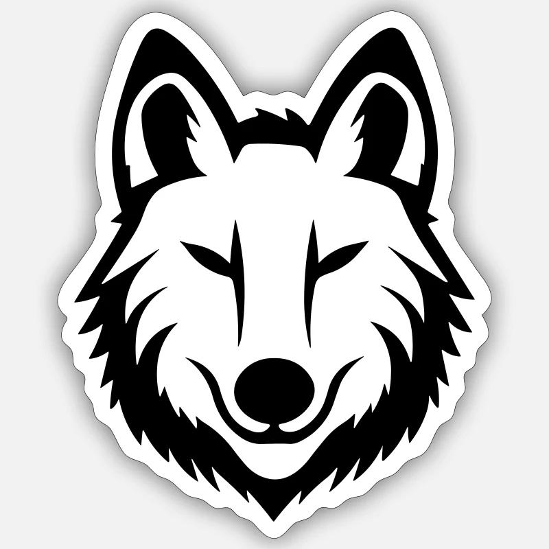 Wolf - Sticker size S (10 x 10 cm) - white matte