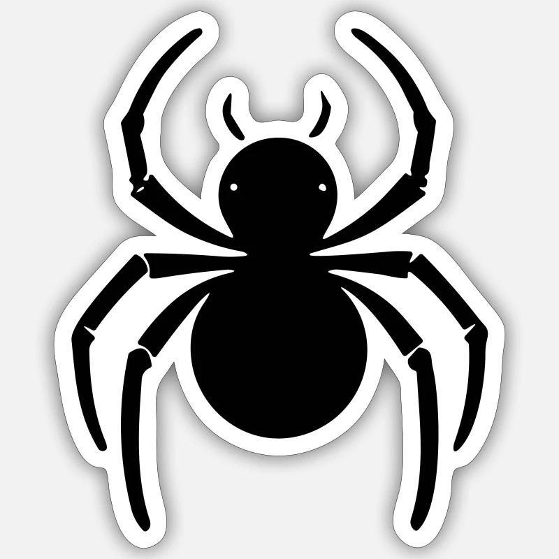 araignée - Sticker taille S (10 x 10 cm) - blanc mat